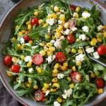Arugula, Corn and Goat Cheese Salad