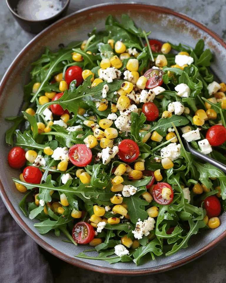 Arugula, Corn and Goat Cheese Salad