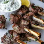 Grilled Lamb Lollipops with Tzatziki Sauce