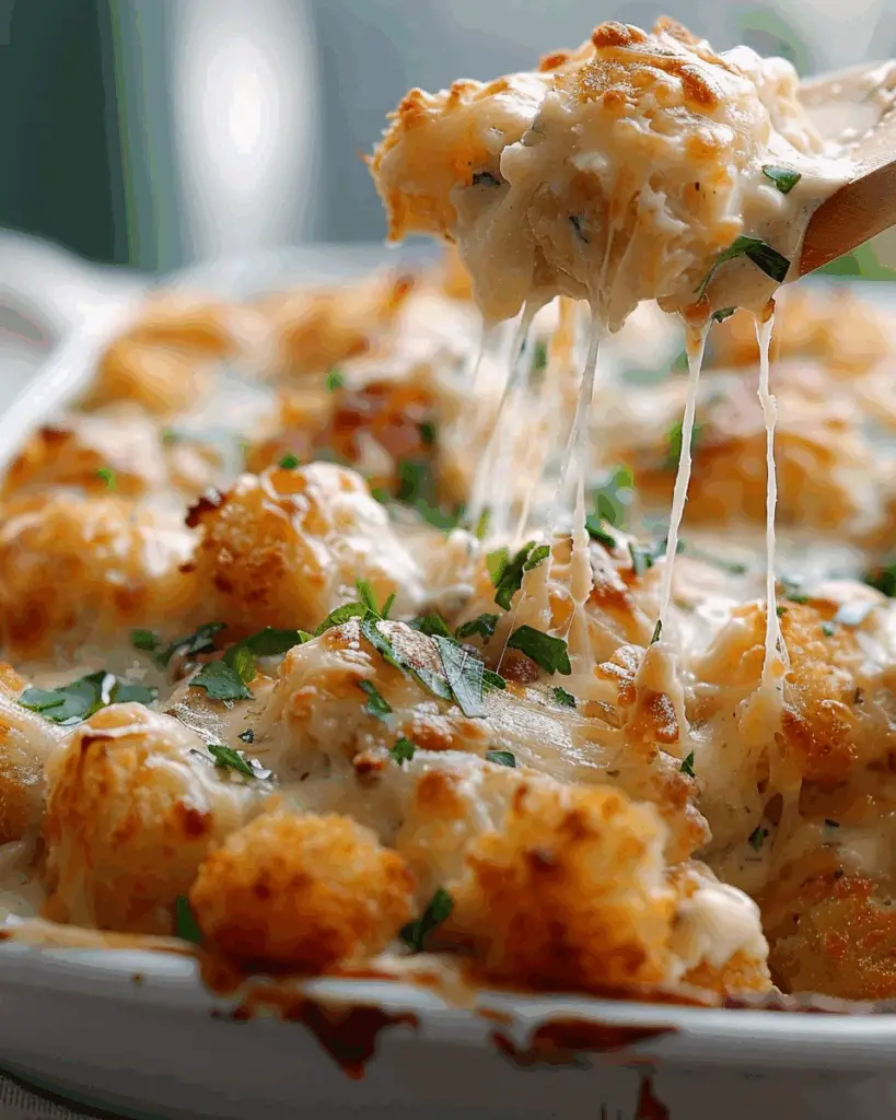 Chicken Alfredo Tater Tot Casserole Recipe