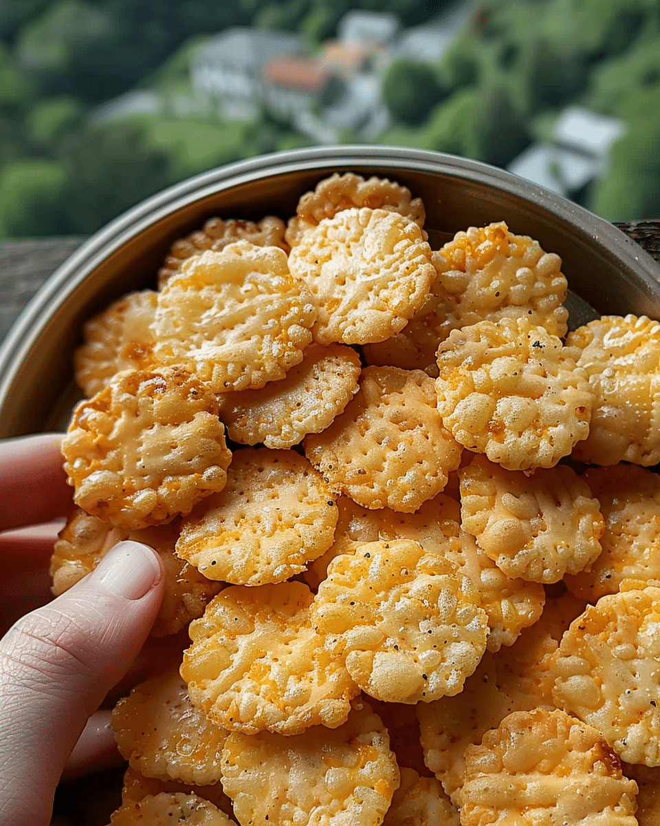 Rice Krispie Cheddar Crackers