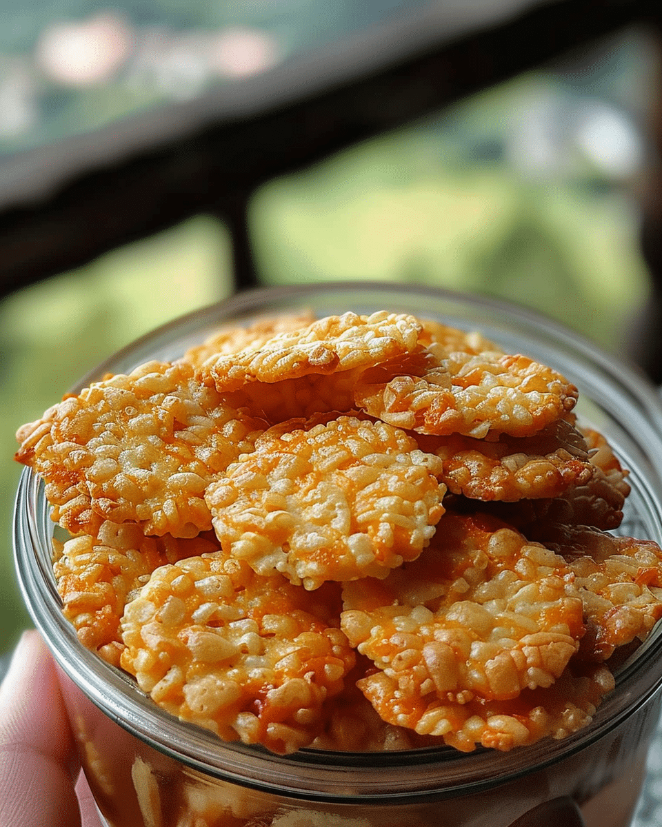 Rice Krispie Cheddar Crackers