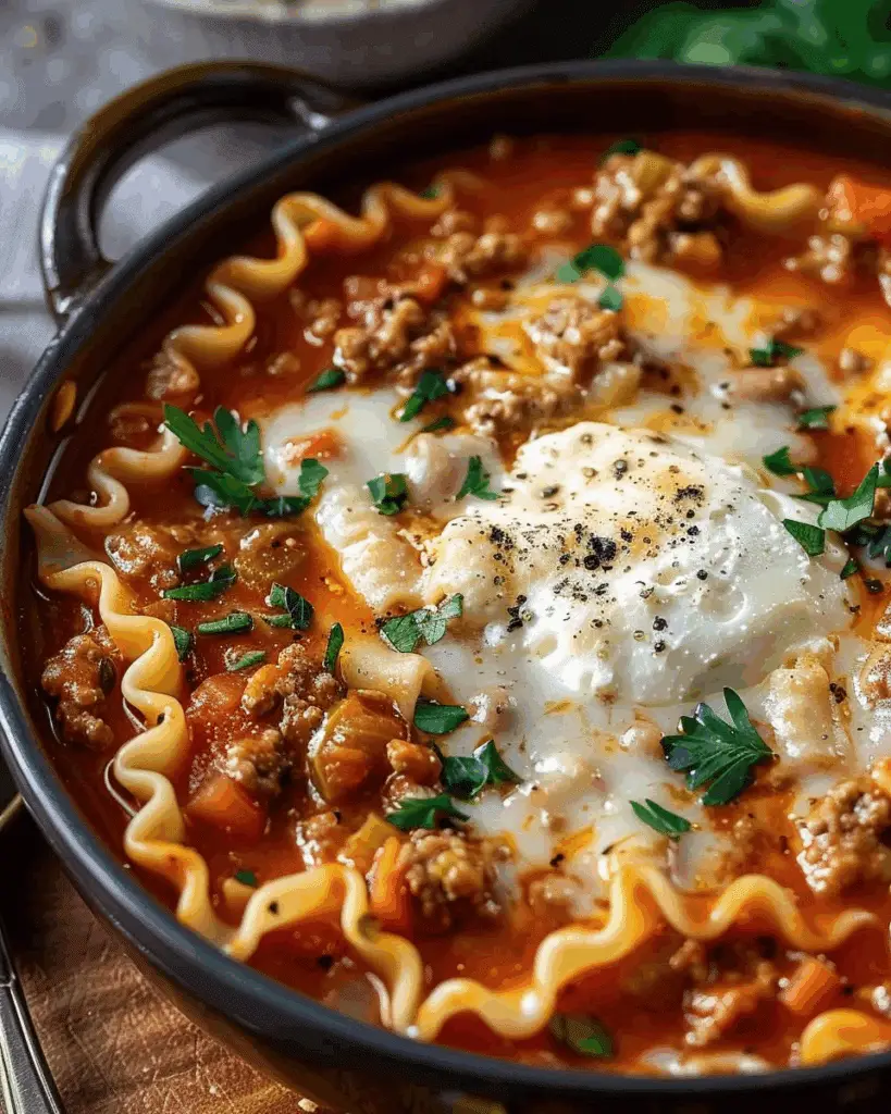 The Easiest One-Pot Lasagna Soup