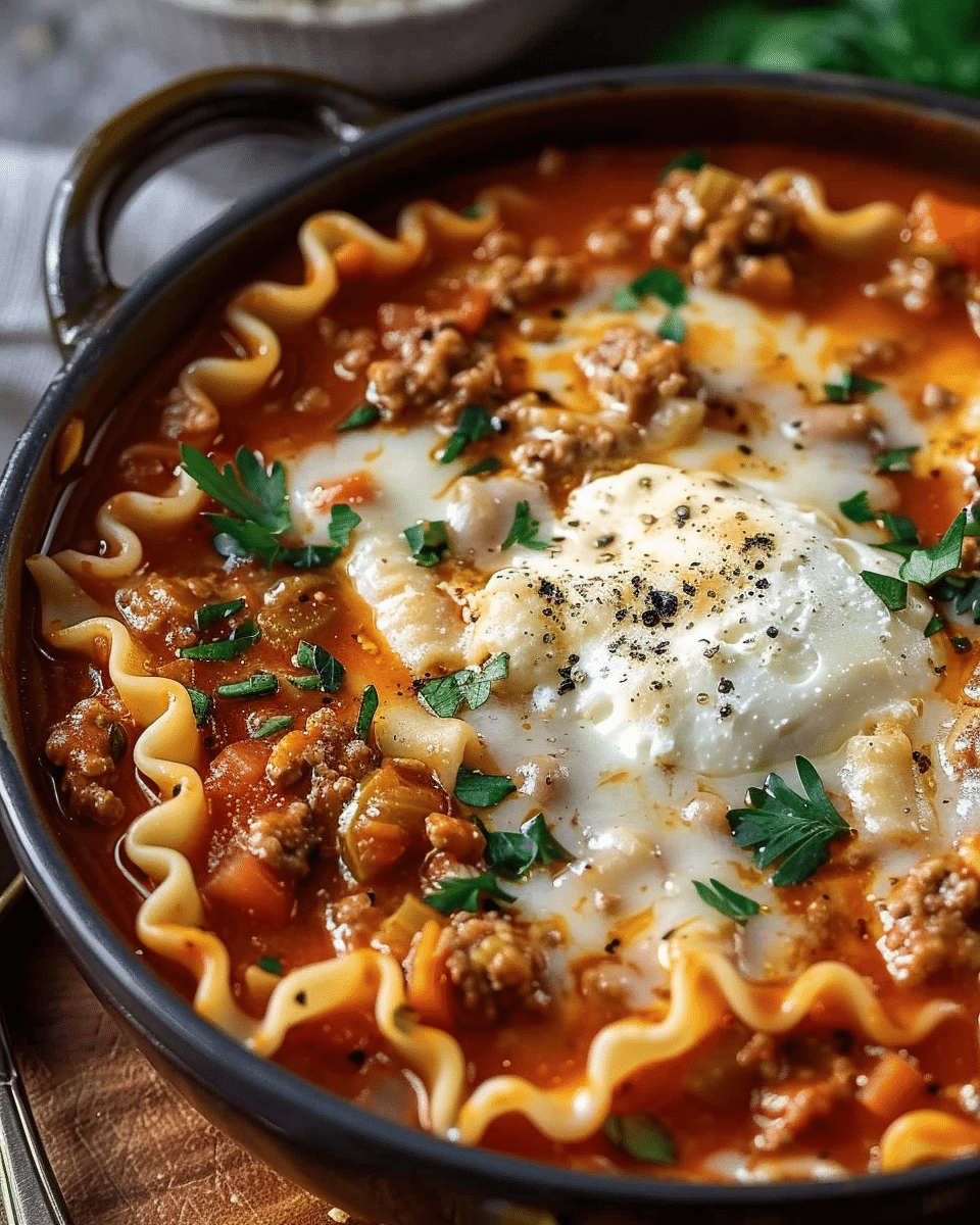 The Easiest One-Pot Lasagna Soup