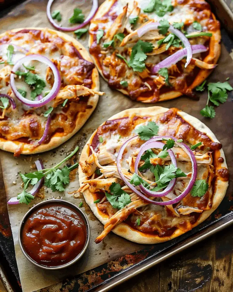 BBQ Chicken Pita Pizzas