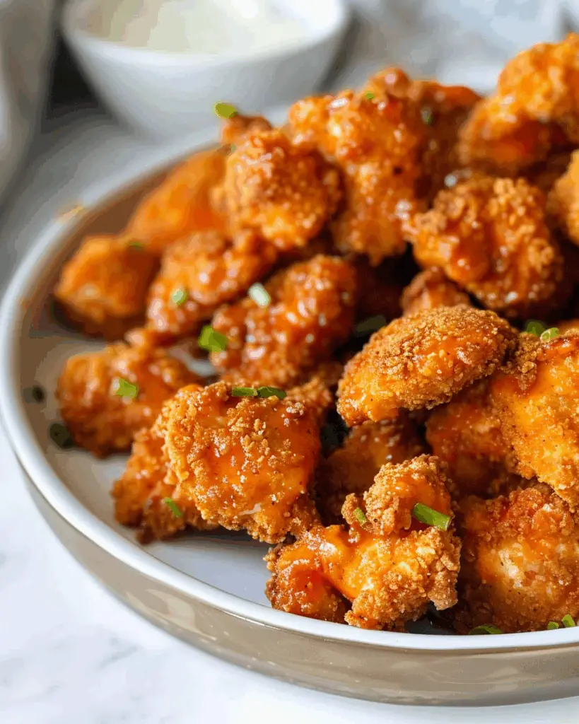 Air Fryer Buffalo Popcorn Chicken