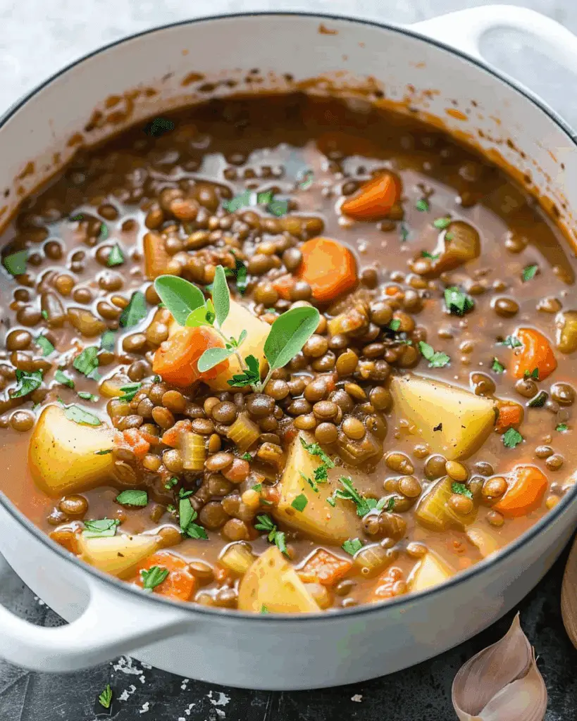 Easy Lentil Potato Soup Recipe