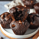 Healthy Double Chocolate Zucchini Muffins
