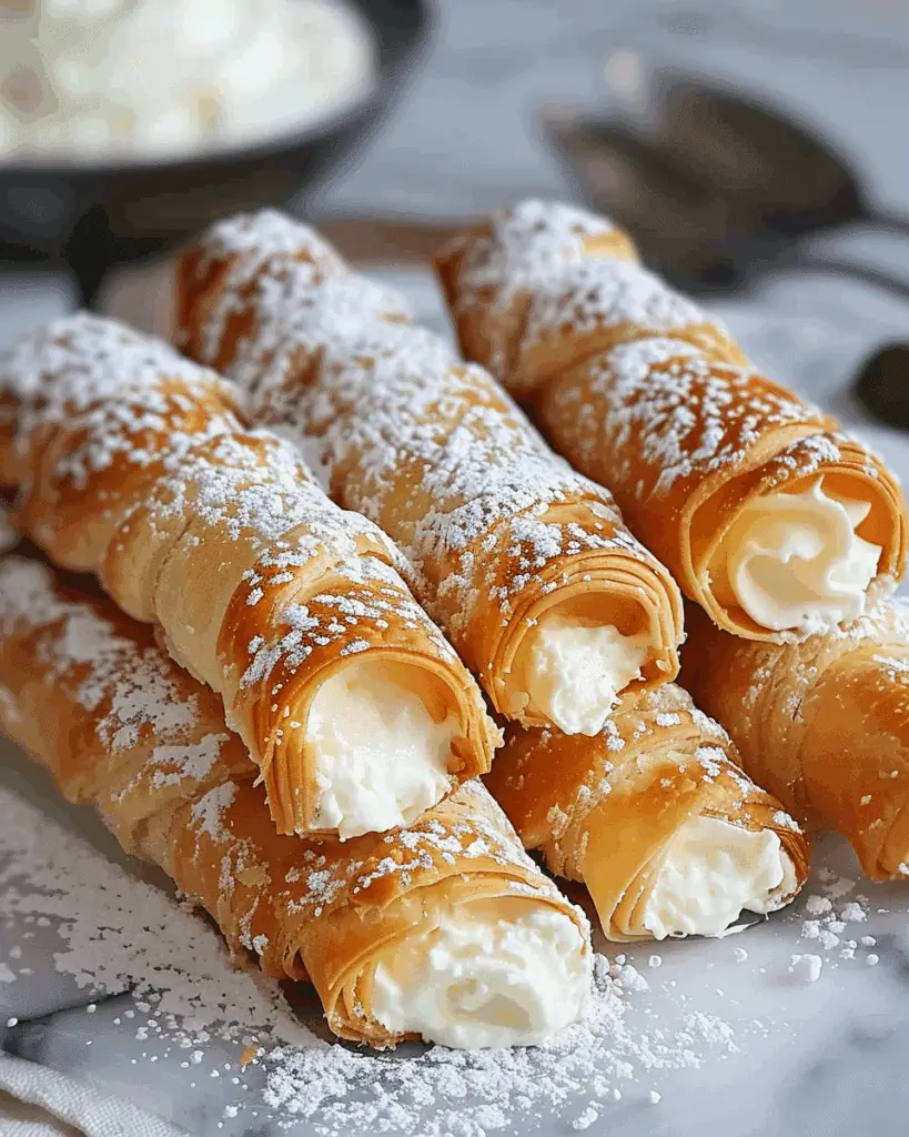 Italian Cream Stuffed Cannoncini
