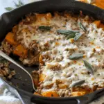 Turkey Butternut Squash Skillet Lasagna (No Tomatoes)