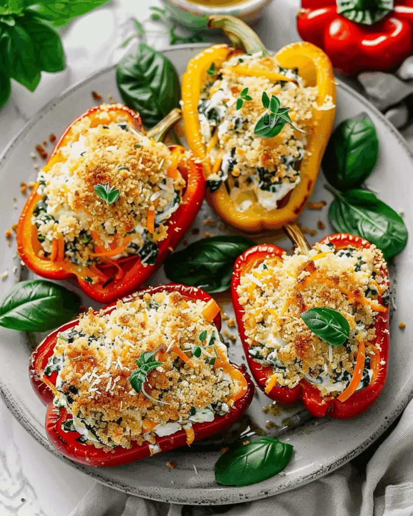 Herby Ricotta Stuffed Peppers