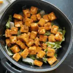 Crispy Buffalo Tofu with Caesar Salad