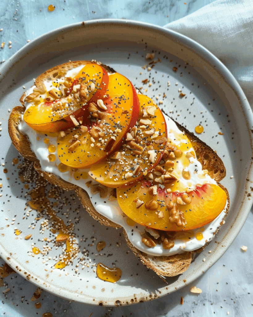 Healthy Peach Toast