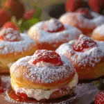 Strawberry Cheesecake Stuffed Donuts