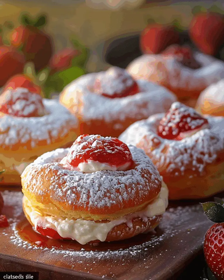 Strawberry Cheesecake Stuffed Donuts
