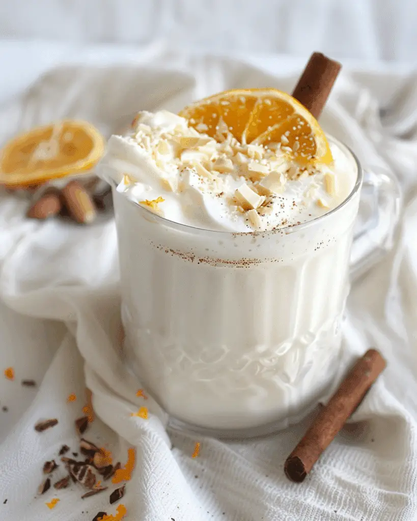 White Chocolate Orange Almond Hot Chocolate