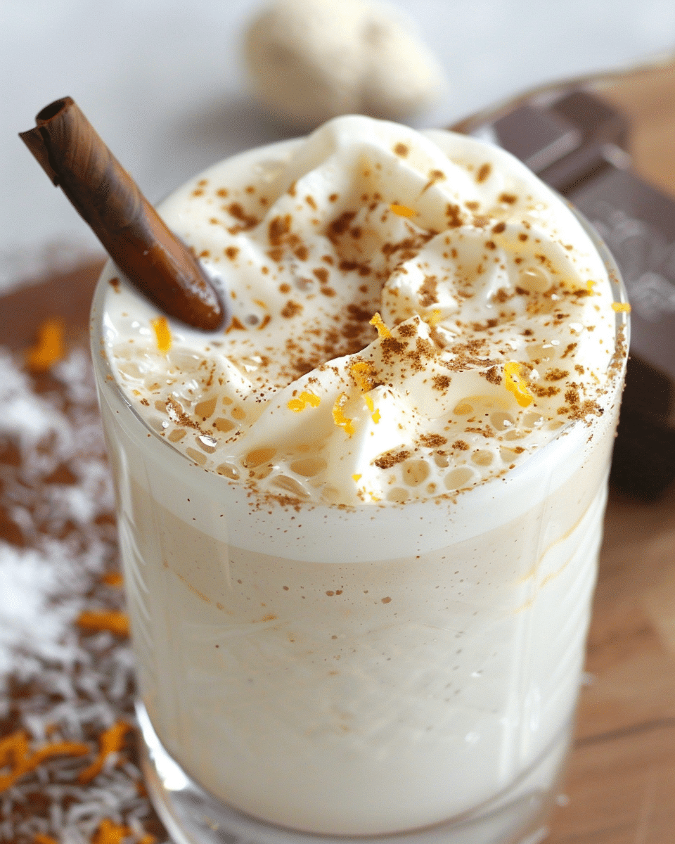 White Chocolate Orange Almond Hot Chocolate