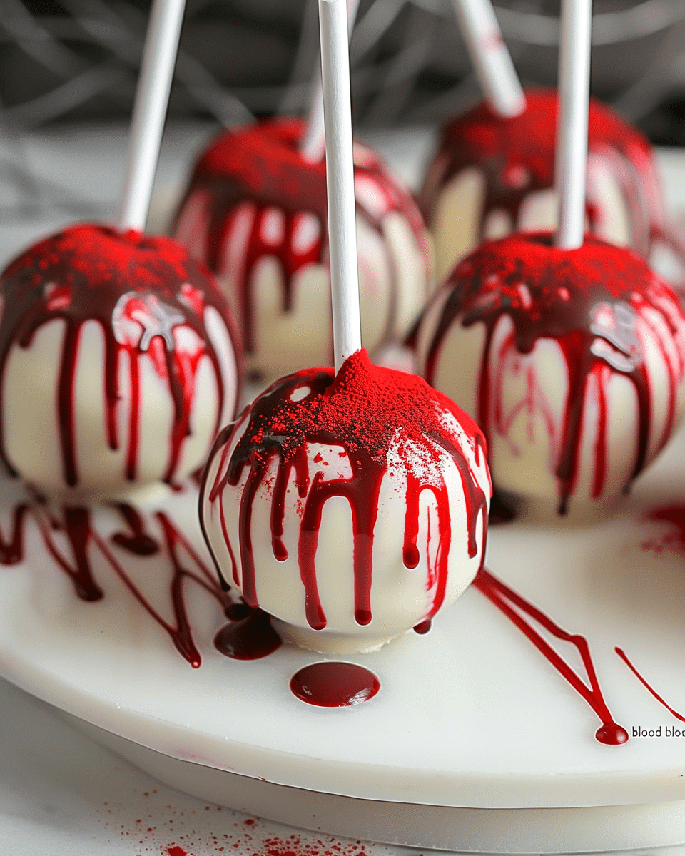 Bloody Red Velvet Cake Pops