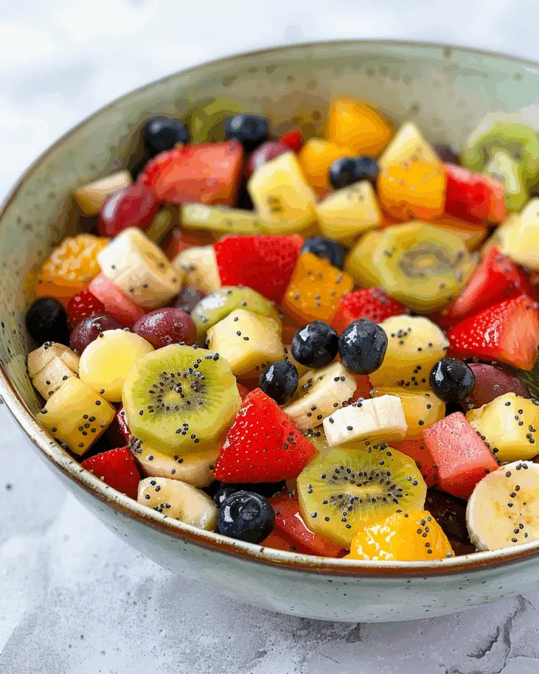 Honey Lime Poppyseed Fruit Salad