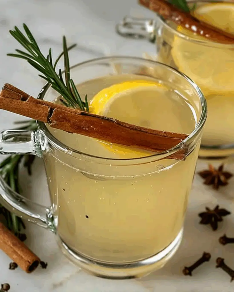Spiced Lemon Ginger Hot Toddy Mocktail
