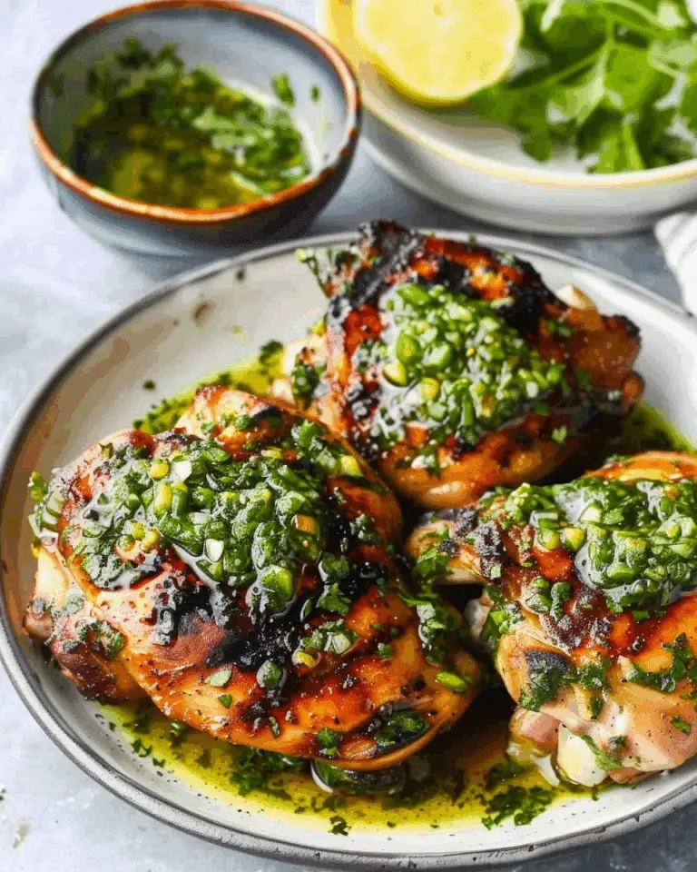 Grilled Chicken Thighs with Chimichurri