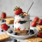 No-Bake Cheesecake Jars with Yogurt and Fresh Berries Recipe