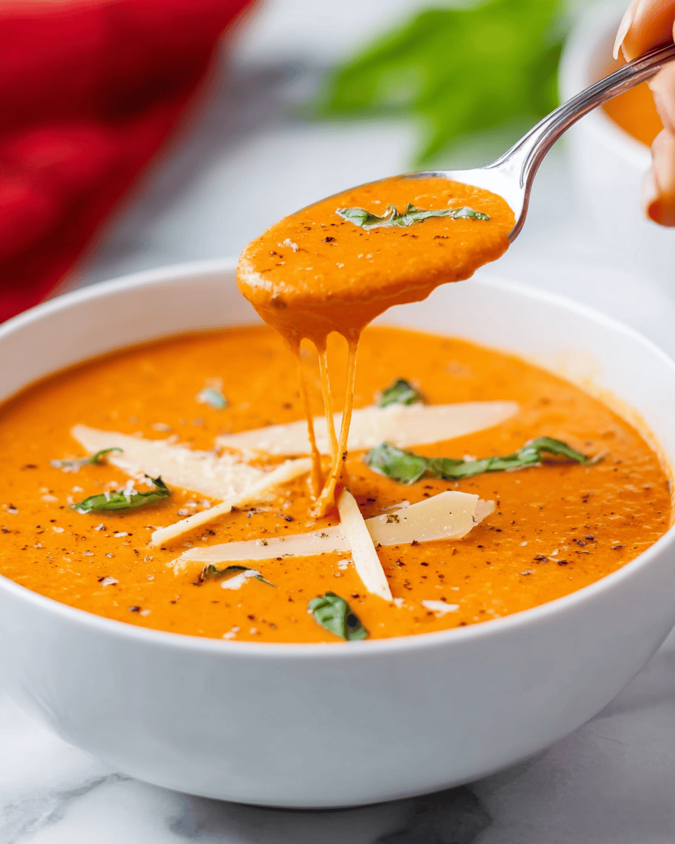 Easy Creamy Tomato Bisque Soup Recipe