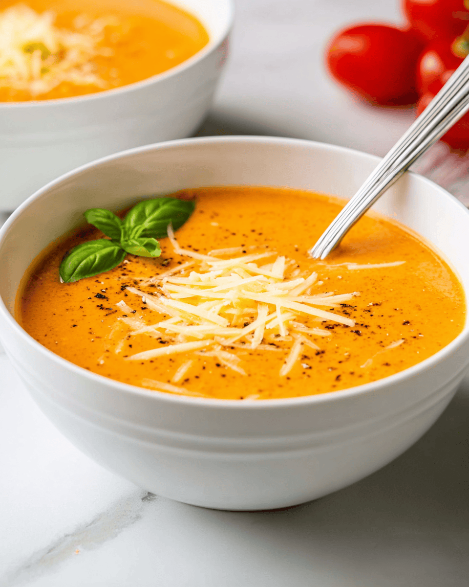 Easy Creamy Tomato Bisque Soup Recipe