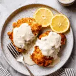 Parmesan Crusted Chicken with Creamy Lemon-Chive Sauce Recipe