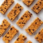 Homemade Gluten-Free Granola Bars with Peanut Butter, Honey, and Chocolate Chips Recipe