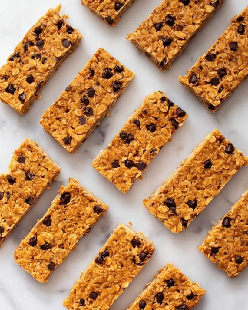 Homemade Gluten-Free Granola Bars with Peanut Butter, Honey, and Chocolate Chips Recipe