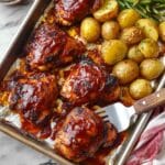 Sheet Pan BBQ Chicken, Potatoes, and Green Beans Recipe