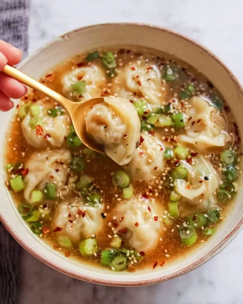 20 Minute Wonton Soup with Homemade Chili Oil Recipe