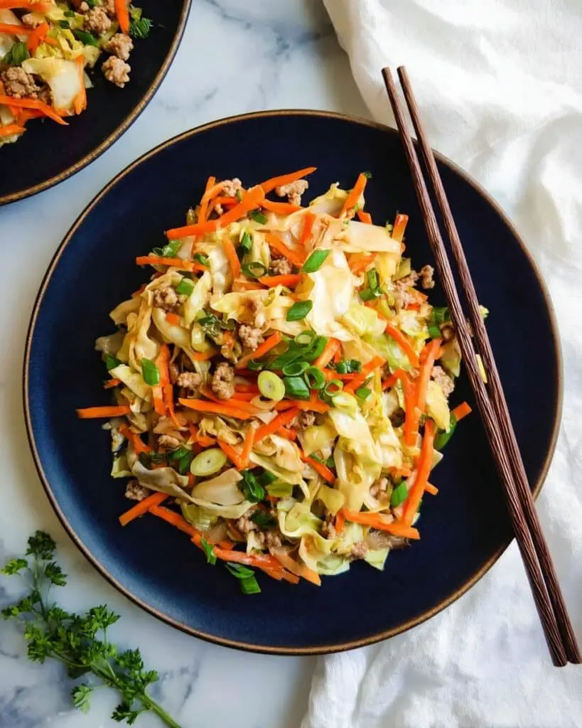 Healthy Cabbage Stir Fry with Chicken and Ginger Recipe