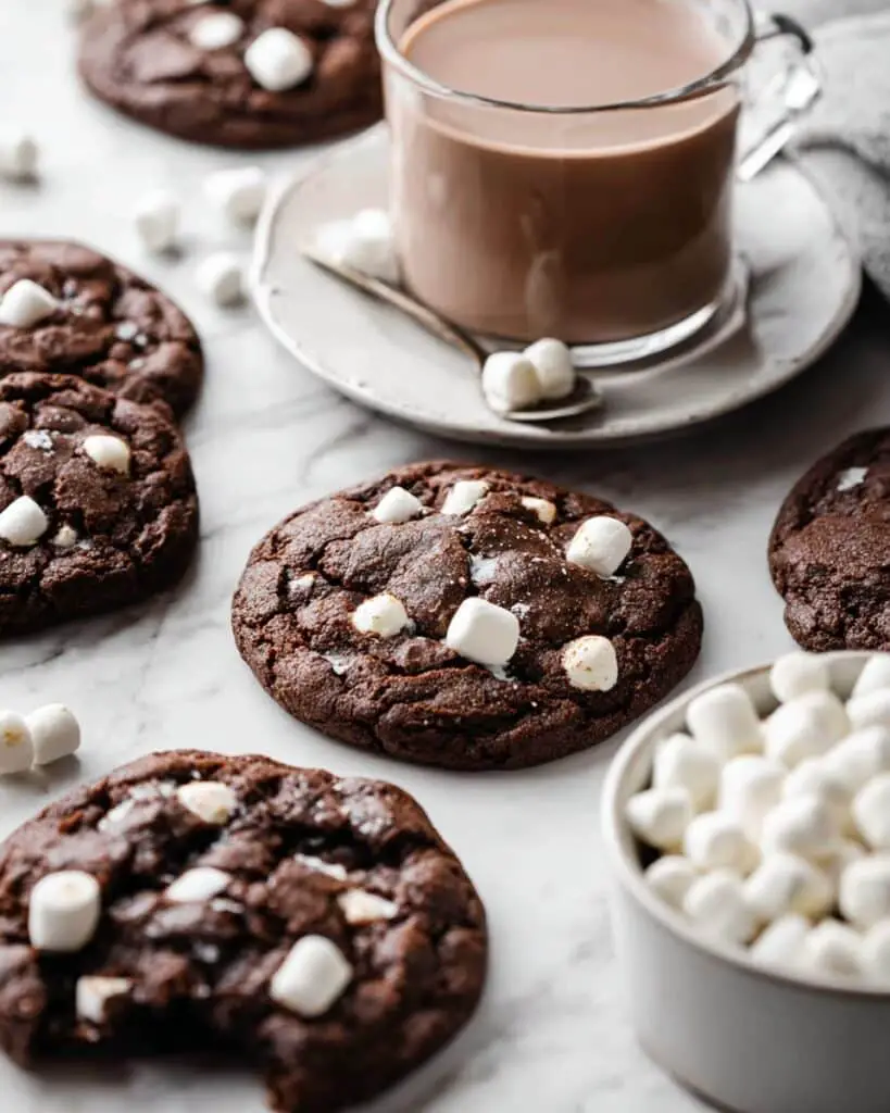 Hot Chocolate Cookies with Marshmallow Bits Recipe