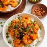 Volcano Shrimp with Spicy Buffalo Glaze Recipe
