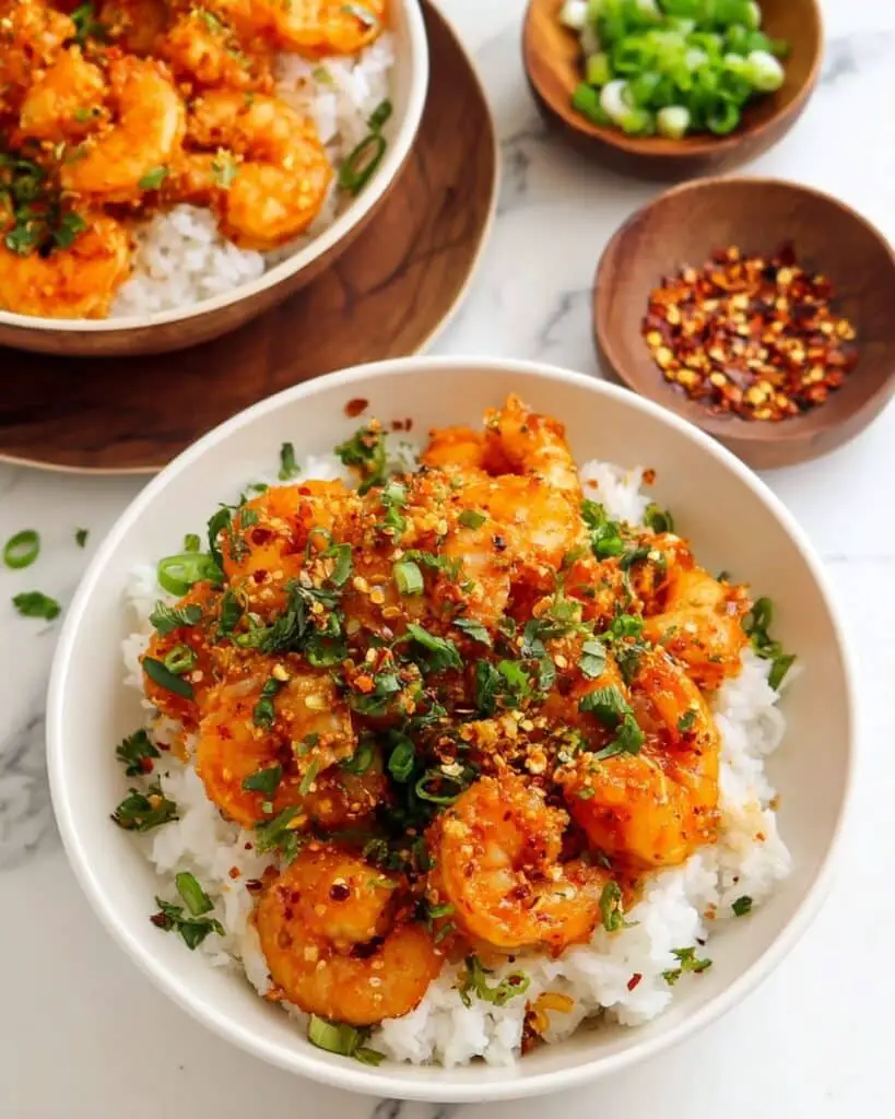 Volcano Shrimp with Spicy Buffalo Glaze Recipe