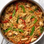 Savory Chicken Lo Mein with Vegetables and Flavored Sauce Recipe