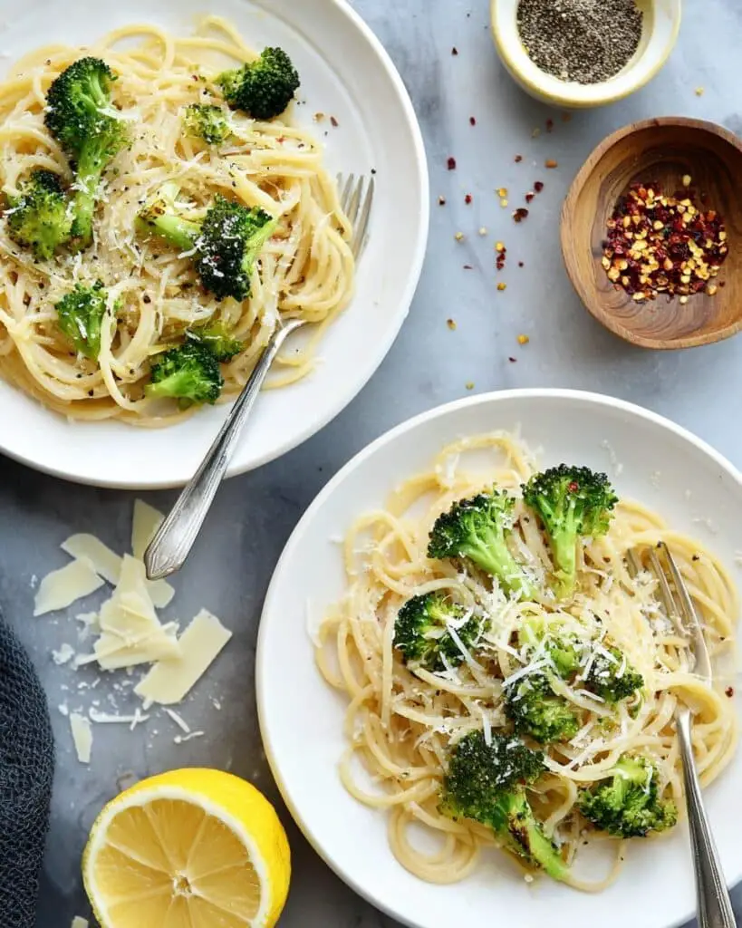 Bucatini Cacio e Pepe with Roasted Broccoli Recipe
