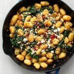 Crispy Pan-Fried Gnocchi with Spinach, Feta, and Toasted Pine Nuts Recipe