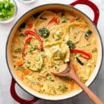 Thai Red Curry Coconut Milk Soup with Veggies and Dumplings Recipe