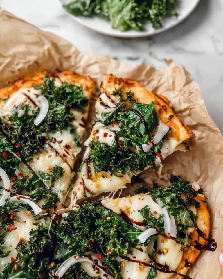 Sweet Potato and Kale Pizza with Balsamic Drizzle Recipe
