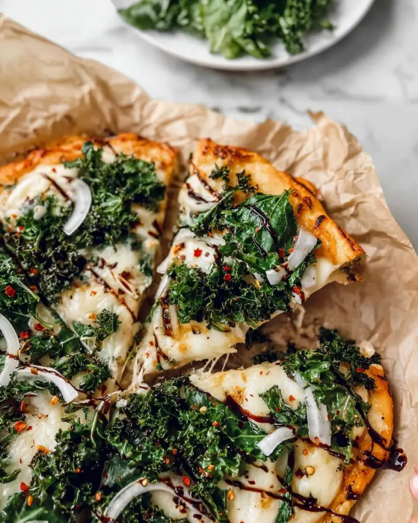 Sweet Potato and Kale Pizza with Balsamic Drizzle Recipe