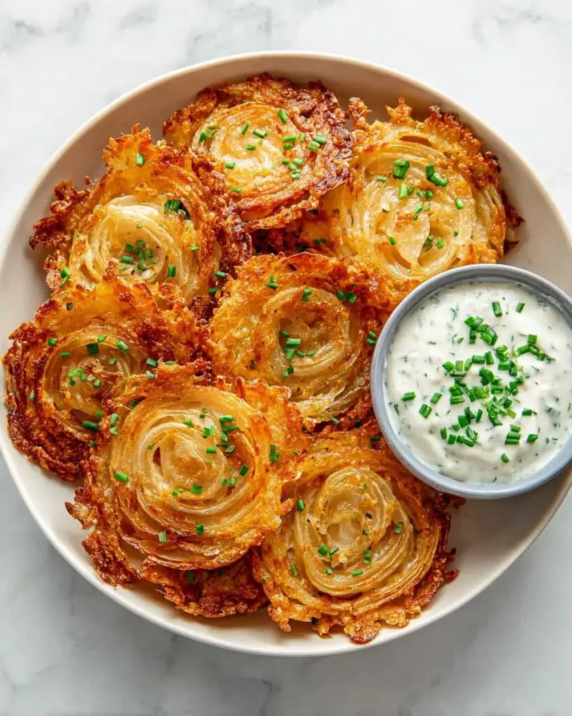 Crispy Parmesan Onion Ring Chips Recipe