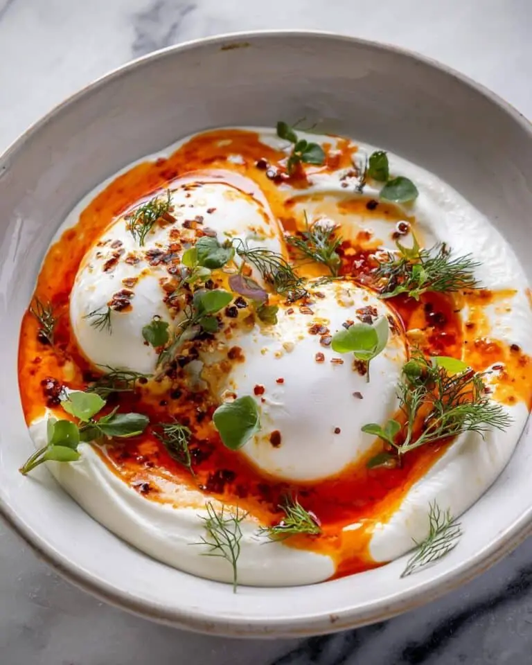 Turkish Eggs (Cilbir) with Garlicky Yogurt and Spiced Butter Recipe