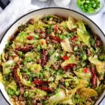 Spicy Mongolian Ground Beef and Cabbage Noodles Recipe