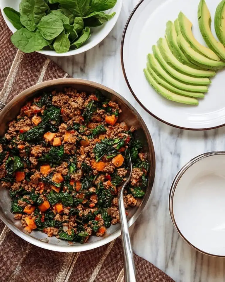 One-Dish Ground Turkey Sweet Potato Skillet Recipe