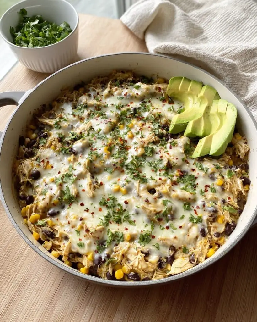 Salsa Verde Chicken & Rice Skillet Recipe