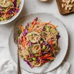 Cold Vegan Ramen Noodle Salad with Crunchy Vegetables and Peanut Tahini Dressing Recipe