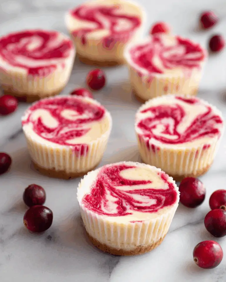 Cranberry Swirl Mini Cheesecakes Recipe
